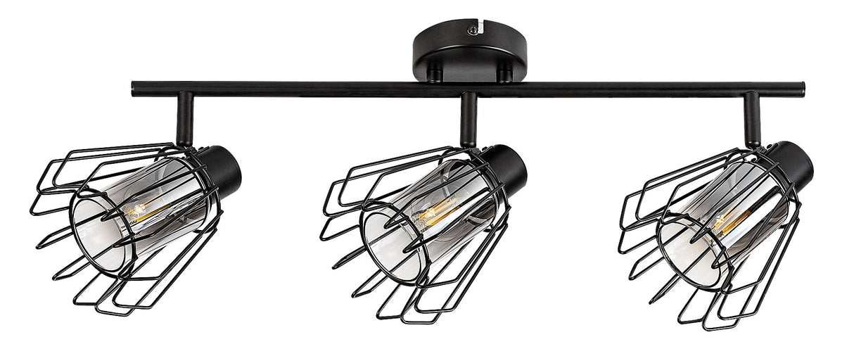 Plafoniera Emerencia, negru, 3xE14, IP20, Rabalux, 73069