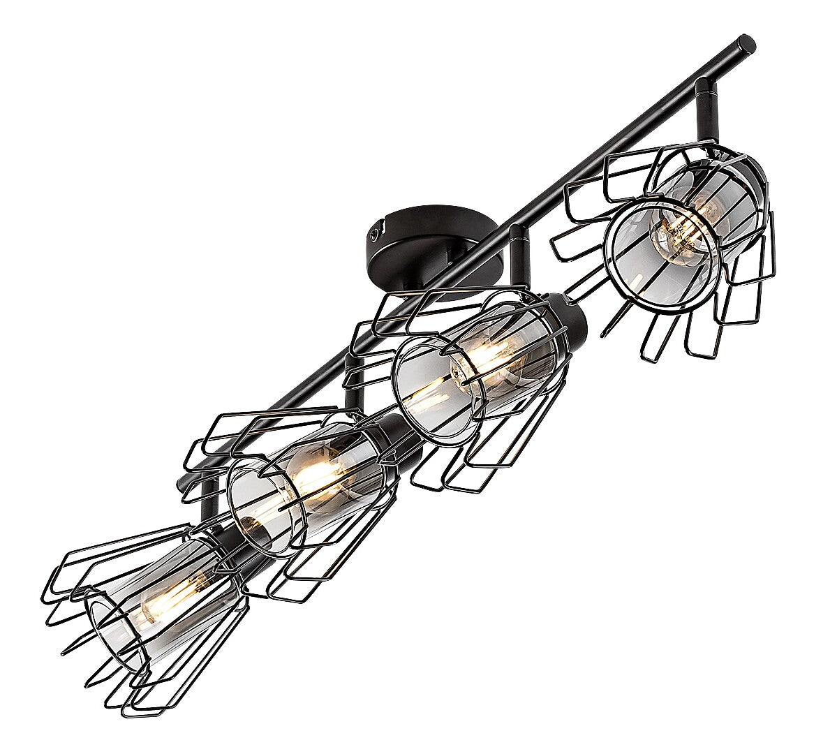 Plafoniera Emerencia, negru, 4xE14, IP20, Rabalux, 73070