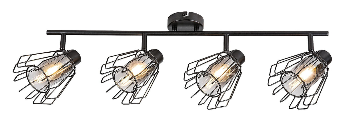 Plafoniera Emerencia, negru, 4xE14, IP20, Rabalux, 73070