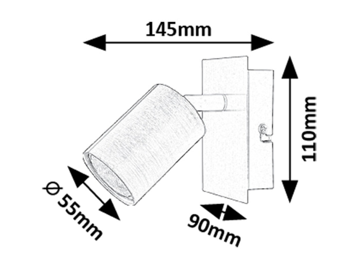 Aplica Gerhard, metal, fumuriu, 1xGU10, Rabalux 73071