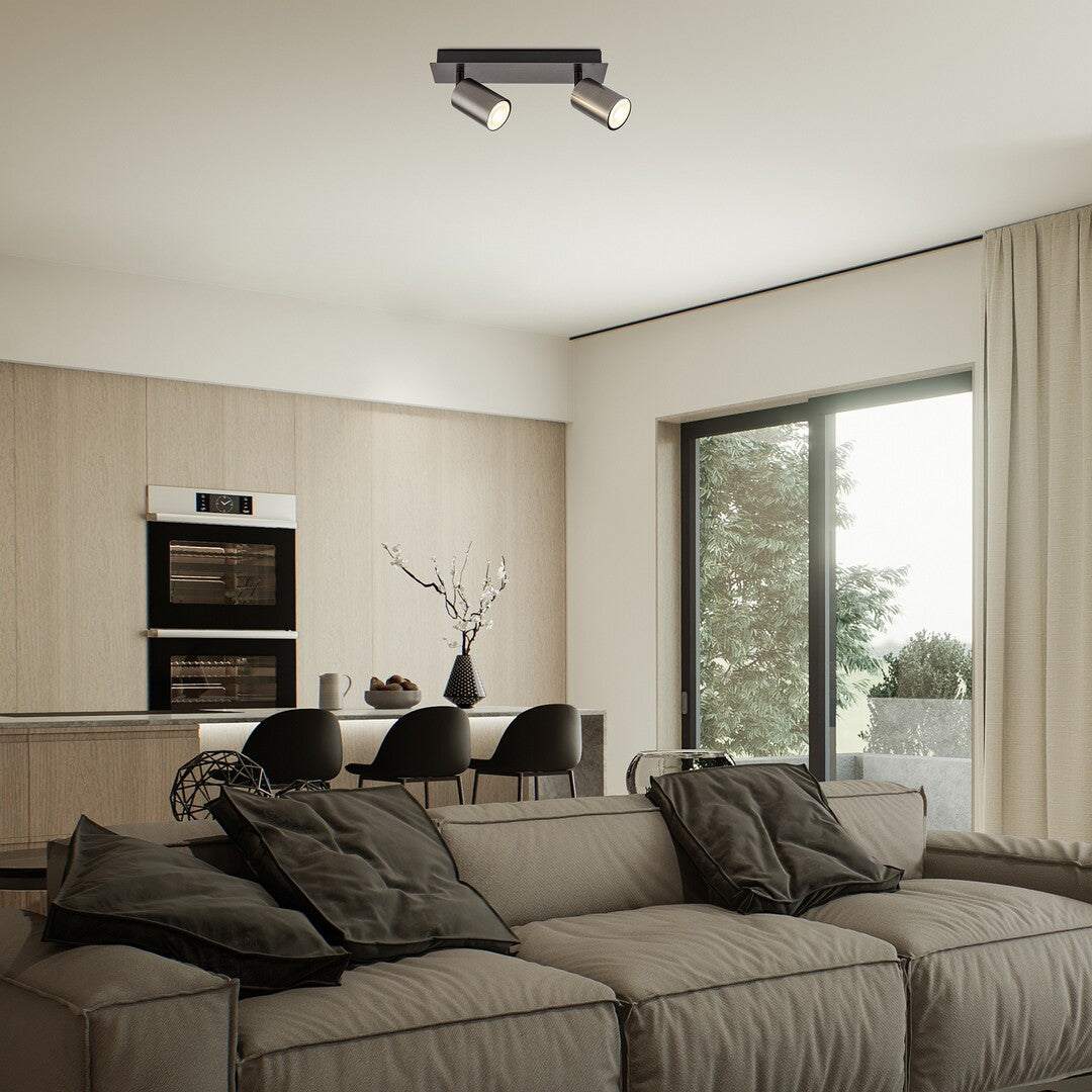 Aplica/plafoniera Gerhard, fumuriu, 2xGU10, IP20, Rabalux, 73072