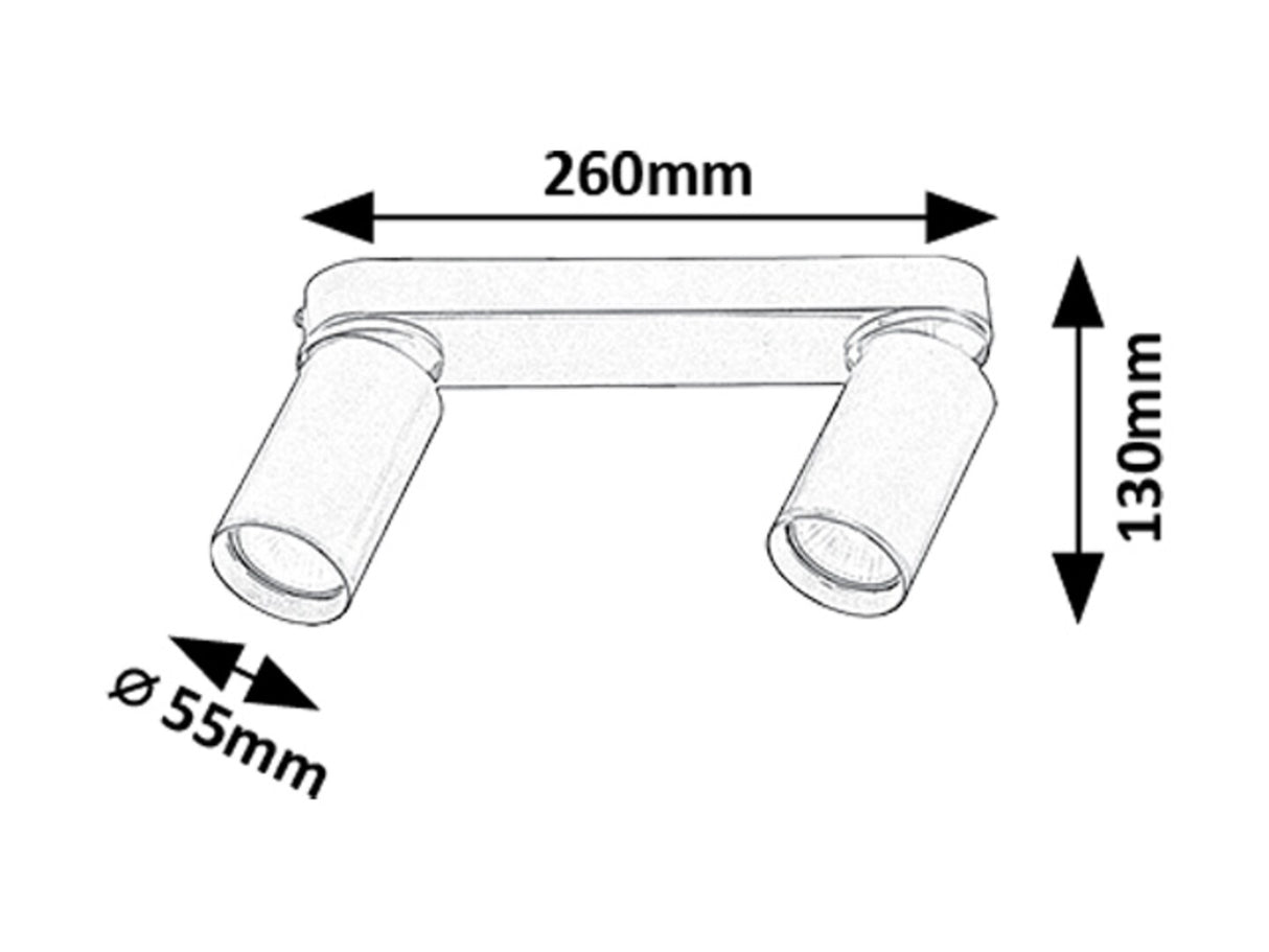Aplica/Plafoniera Mirina, auriu, 2xGU10, IP20, Rabalux, 73076