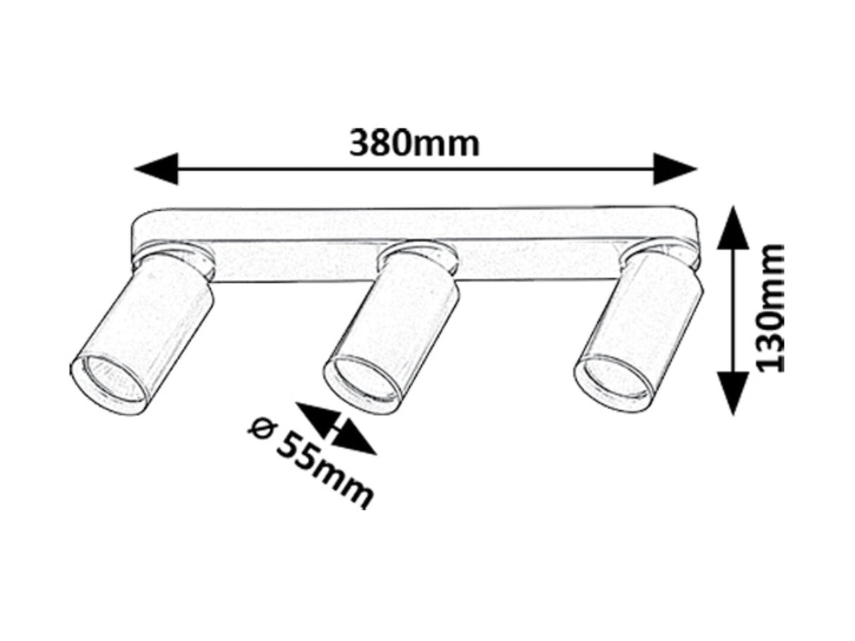 Plafoniera Mirina, auriu, 3xGU10, IP20, Rabalux, 73077