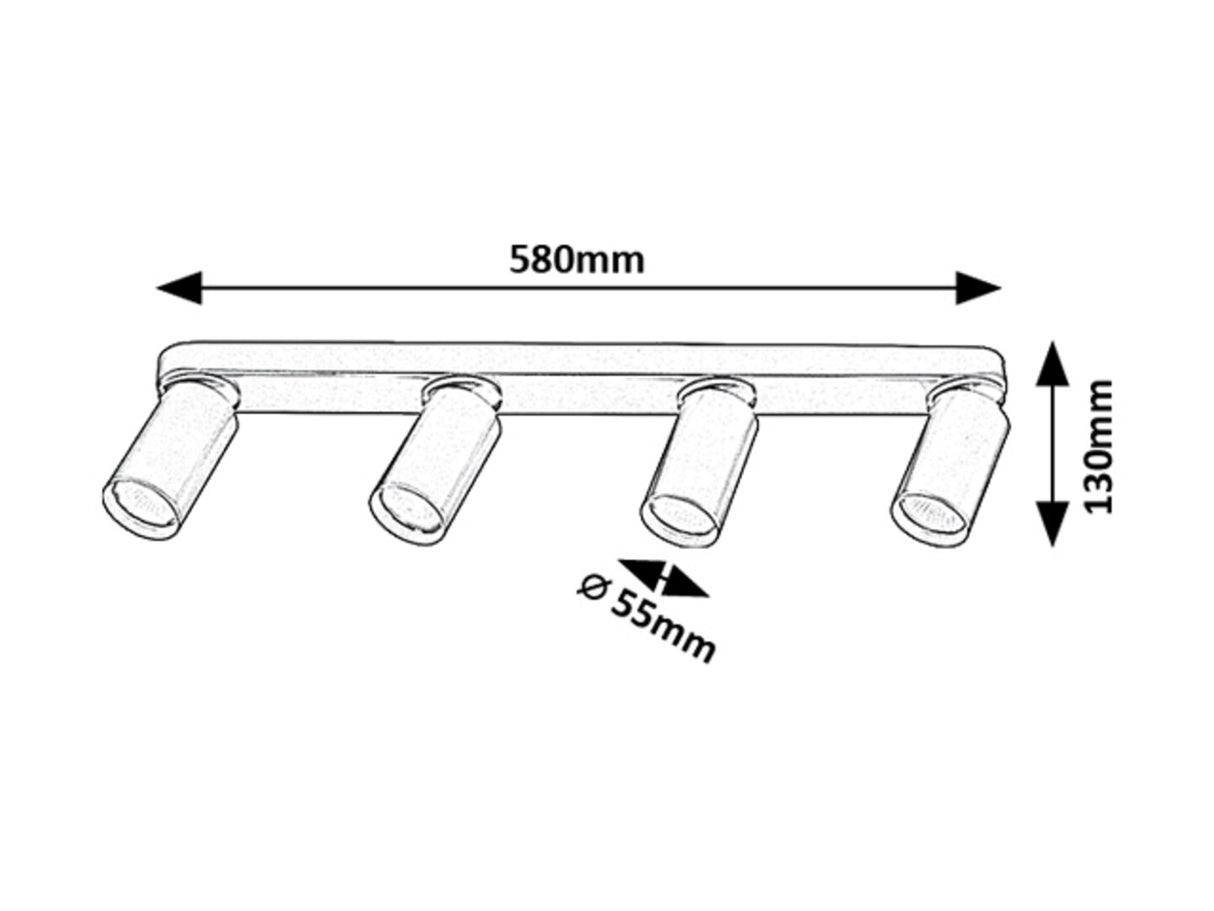 Plafoniera Mirina, auriu, 4xGU10, IP20, Rabalux, 73078