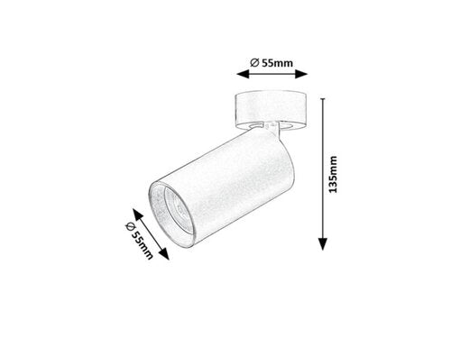 Spot Yorli, negru mat, 1xGU10, H.13,5cm, IP20, Rabalux, 73081