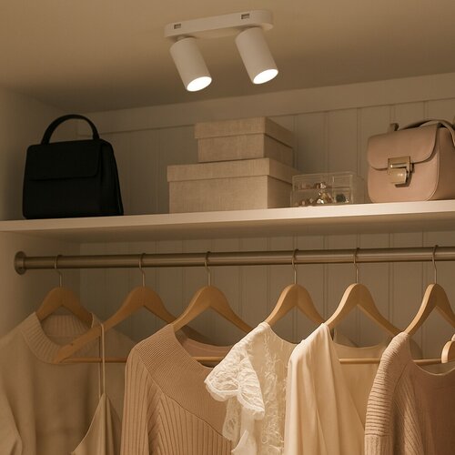 Spot Yorli, alb mat, 2xGU10, L.22cm, IP20, Rabalux, 73086