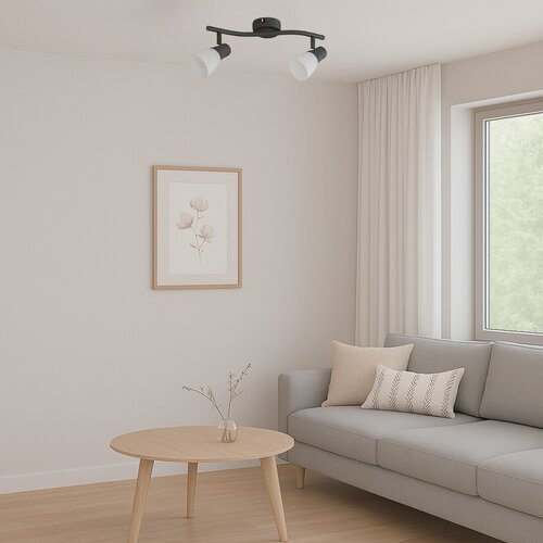 Spot Soma, negru mat, 2xE14, L.35cm, IP20, Rabalux, 73092