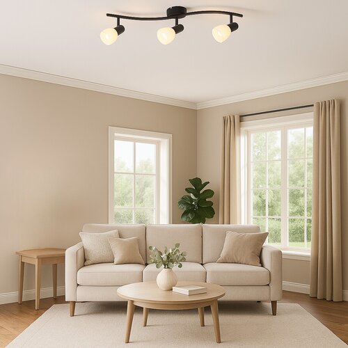 Spot Soma, negru mat, 3xE14, L.60cm, IP20, Rabalux, 73093