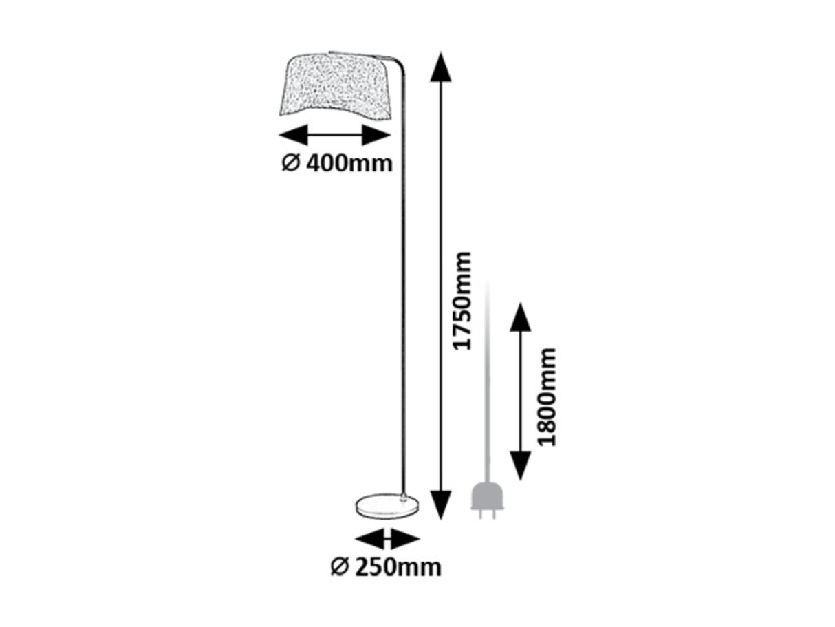 Lampadar Farelia, negru/gri, 1 x E27, H.175cm, IP20, Rabalux, 74019