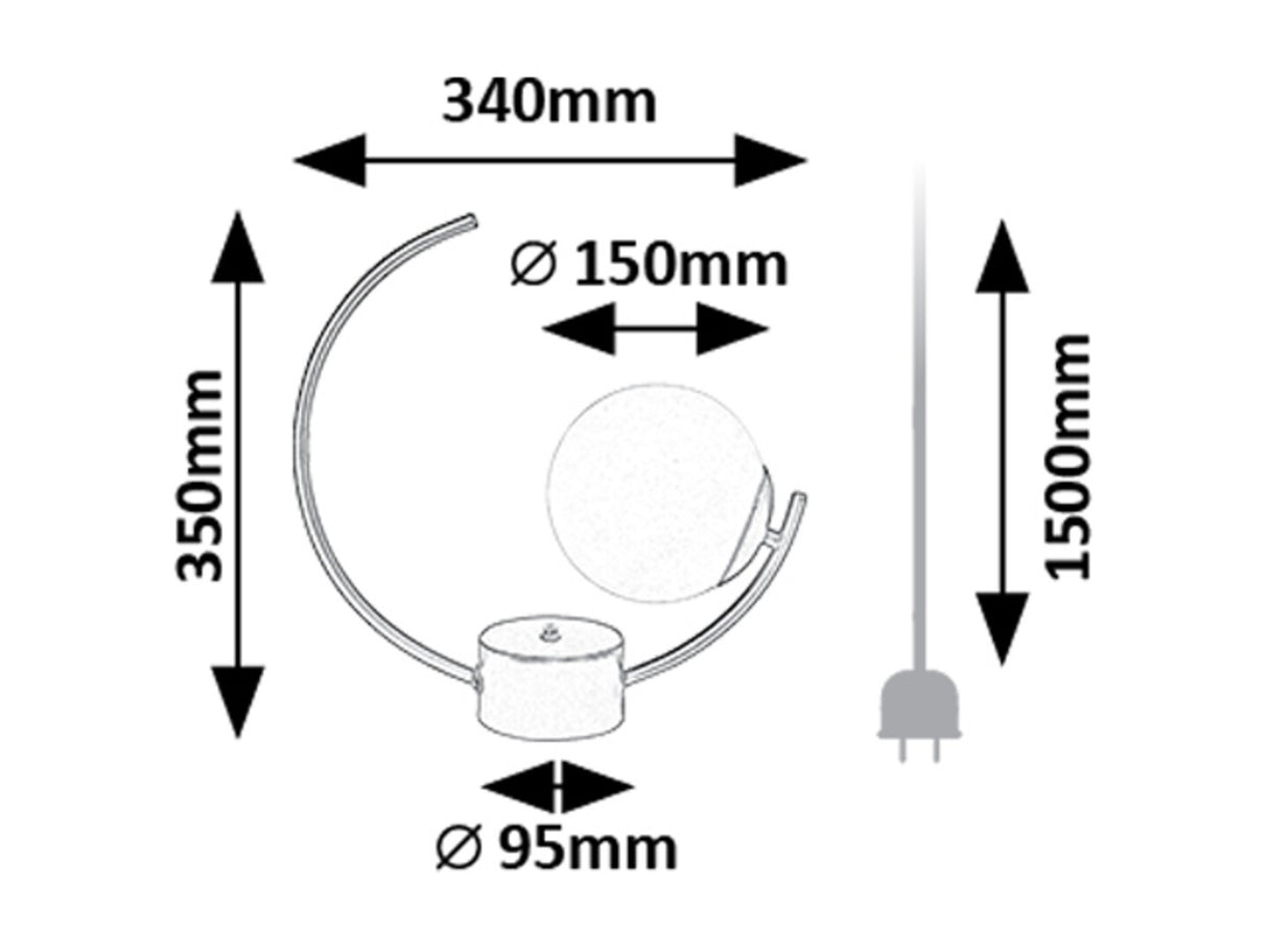 Veioza Mesiro, negru, 1 x E14, IP20, Rabalux, 74035