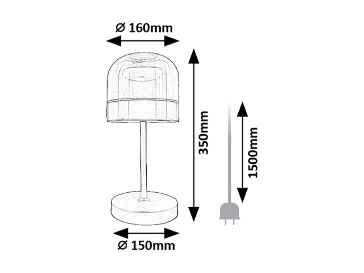 Veioza Xelira, negru, LED 13W, 680lm, 3000, 4000, 6000K, IP20, Rabalux, 74037