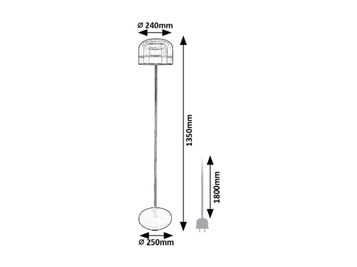 Lampadar Xelira, negru, LED 20W, 1050lm, 3000, 4000, 6000K, H.135cm, IP20, Rabalux, 74038