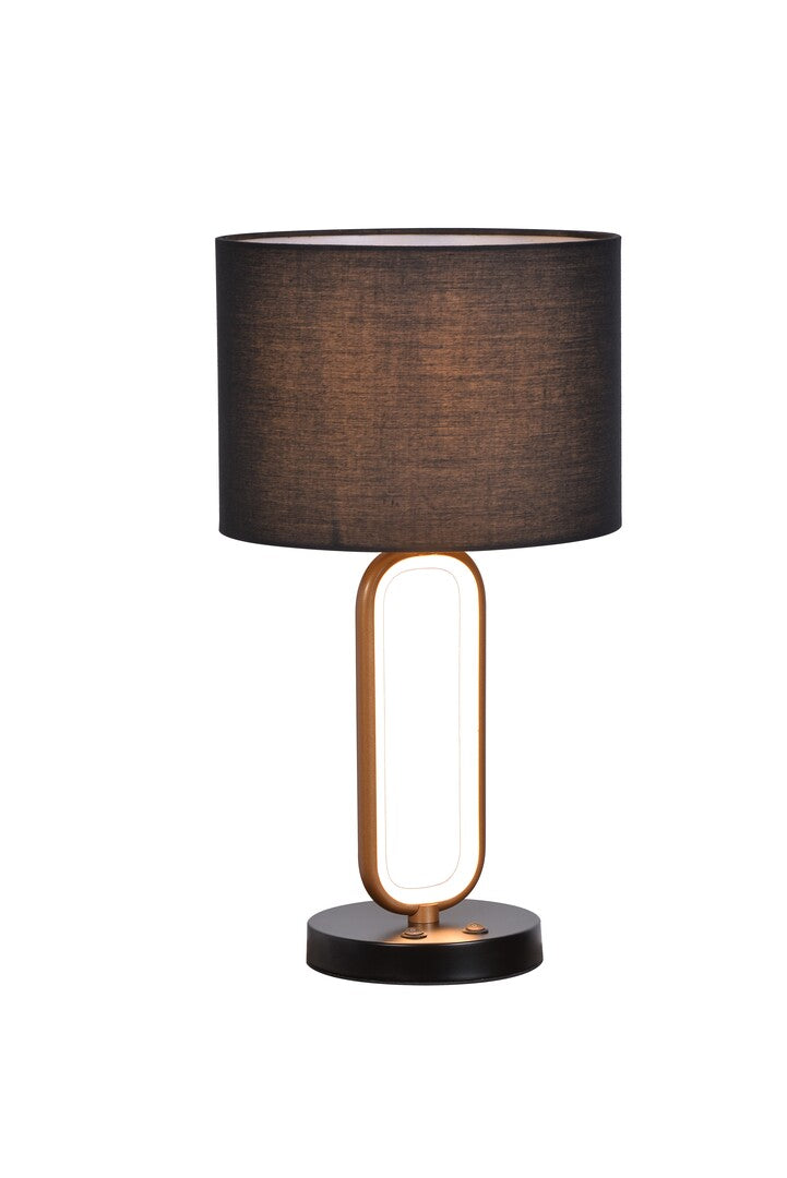 Veioza Domiro, auriu+negru, LED 8W + 1xE27, 300 lumeni, 3000K, Rabalux 74044