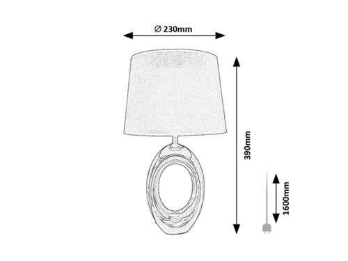 Veioza Dalora, bronz, 1xE14, H.39cm, IP20, Rabalux, 74063