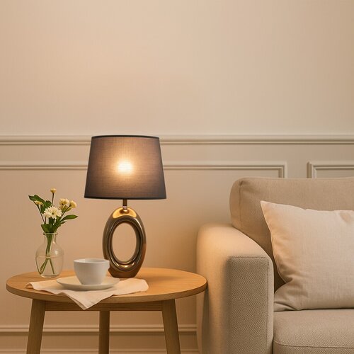 Veioza Dalora, bronz, 1xE14, H.39cm, IP20, Rabalux, 74063