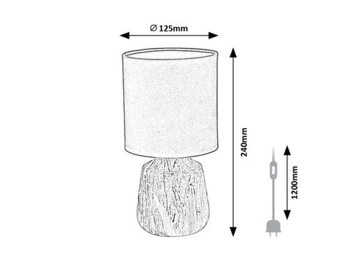 Veioza Nalisa, marmura, 1xE14, H.24cm, IP20, Rabalux, 74066