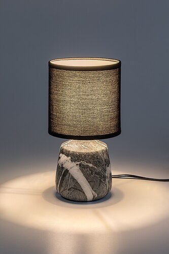 Veioza Nalisa, marmura, 1xE14, H.24cm, IP20, Rabalux, 74066