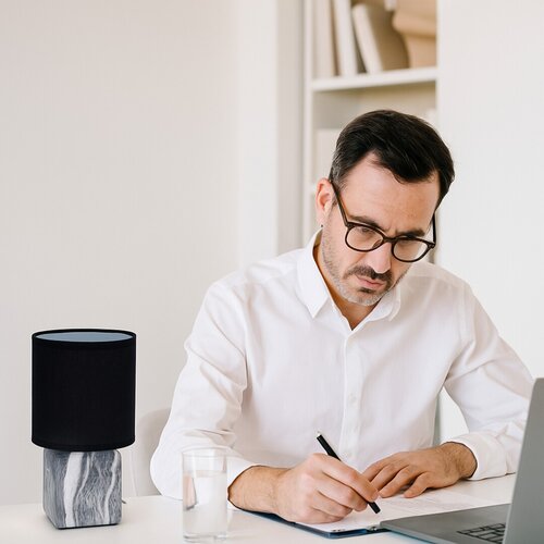 Veioza Nalisa, marmura, 1xE14, H.22,5cm, IP20, Rabalux, 74068