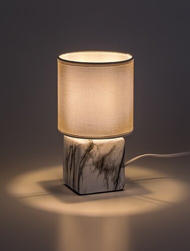 Veioza Nalisa, marmura, 1xE14, H.22,5cm, IP20, Rabalux, 74069