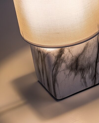 Veioza Nalisa, marmura, 1xE14, H.22,5cm, IP20, Rabalux, 74069