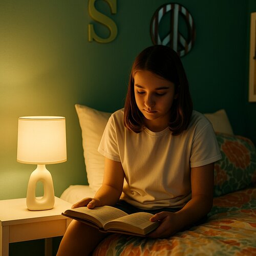 Veioza Sylira, alb, 1xE14, H.36cm, IP20, Rabalux, 74070