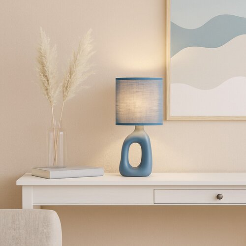 Veioza Sylira, albastru, 1xE14, H.36cm, IP20, Rabalux, 74072