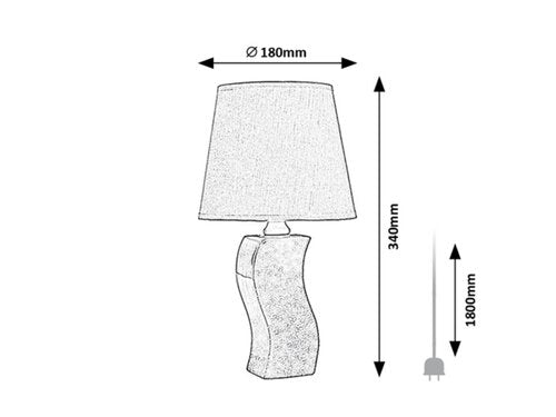 Veioza Dayami, marmura, 1xE14, H.34cm, IP20, Rabalux, 74073