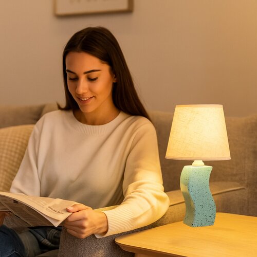 Veioza Dayami, marmura, 1xE14, H.34cm, IP20, Rabalux, 74074