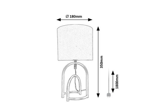 Veioza Gisaya, auriu, 1xE14, H.35cm, IP20, Rabalux, 74075