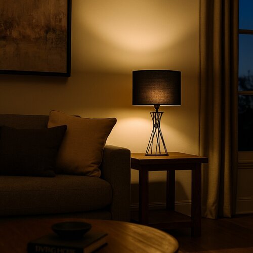 Veioza Nivra, negru, 1xE27, H.50cm, IP20, Rabalux, 74082