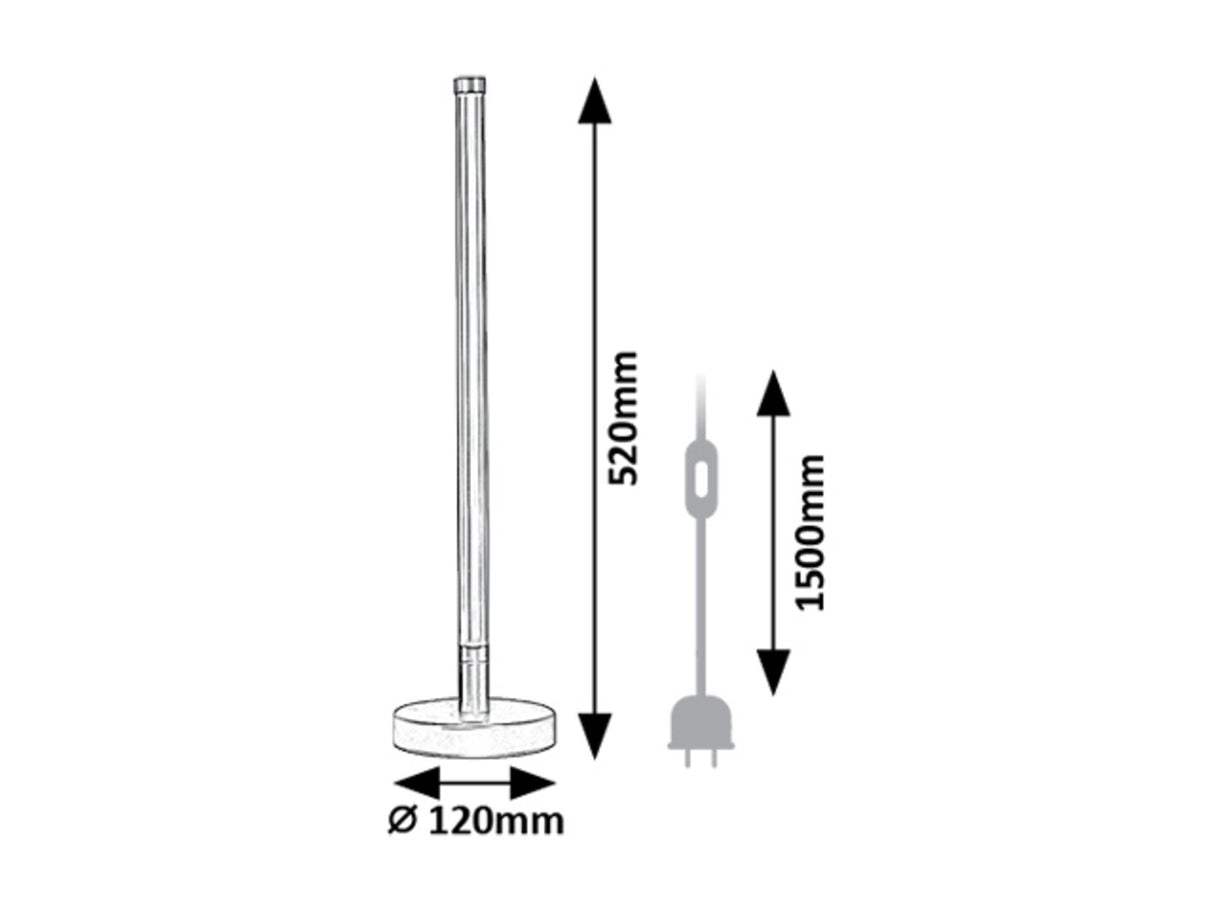 Veioza LED Nivaro, negru, 8W, 750lm, 3000K, IP20, Rabalux, 74165
