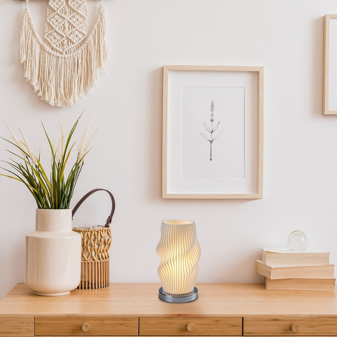 Veioza Tiana, 1xE14, policarbonat alb, H.21 cm, Rabalux 74189