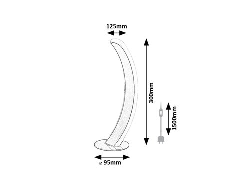 Veioza LED Jarnelle, crom satin, 12W, 850lm, 3000K, IP20, Rabalux, 74196