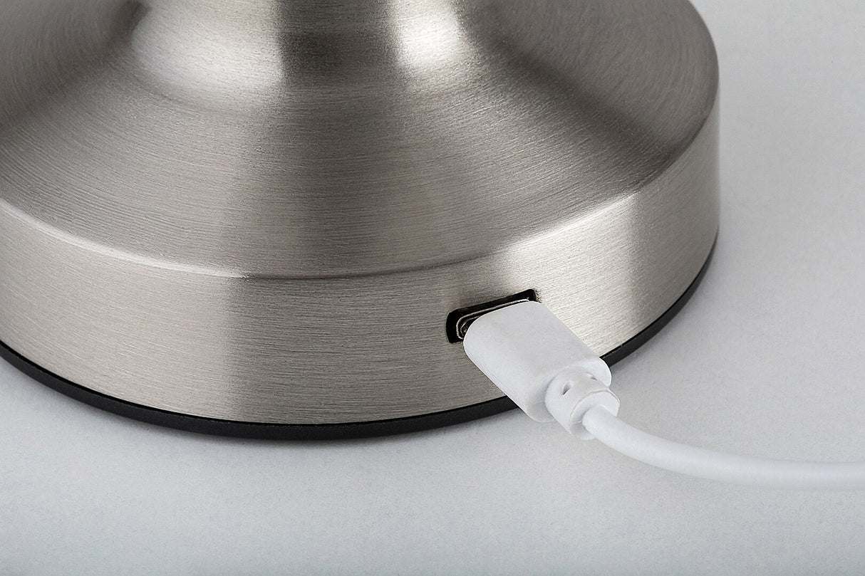 Veioza Senan, argintiu, LED CCT, 3W, 60 lumeni, 3000K-4000K-6500K, H.21 cm, Rabalux 74208