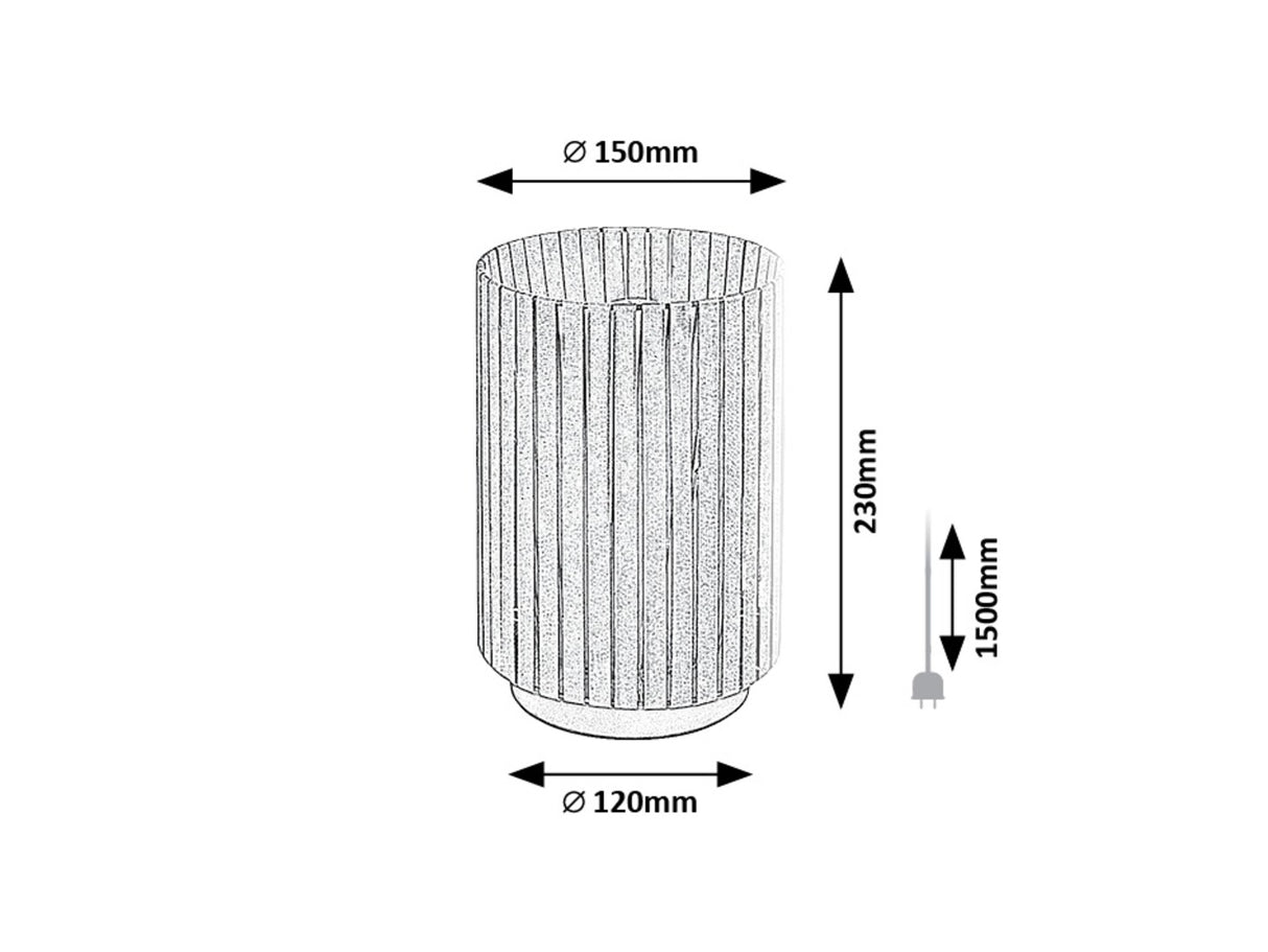 Veioza Revan, negru/gri, 1xE27, Rabalux 74212