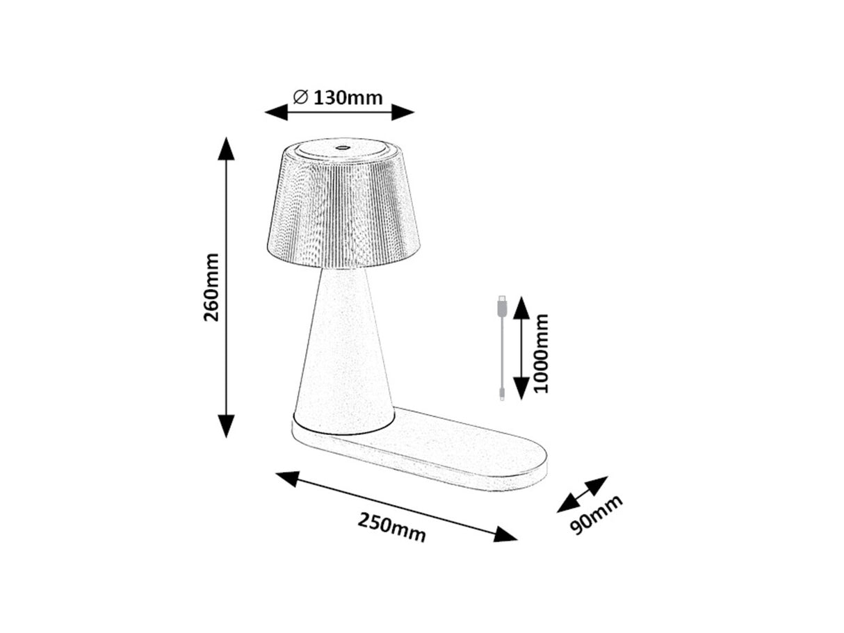 Veioza Zavier, alb, LED 5W, 220lm, 3000K, 4000K, 5000K, IP20, Rabalux, 74214