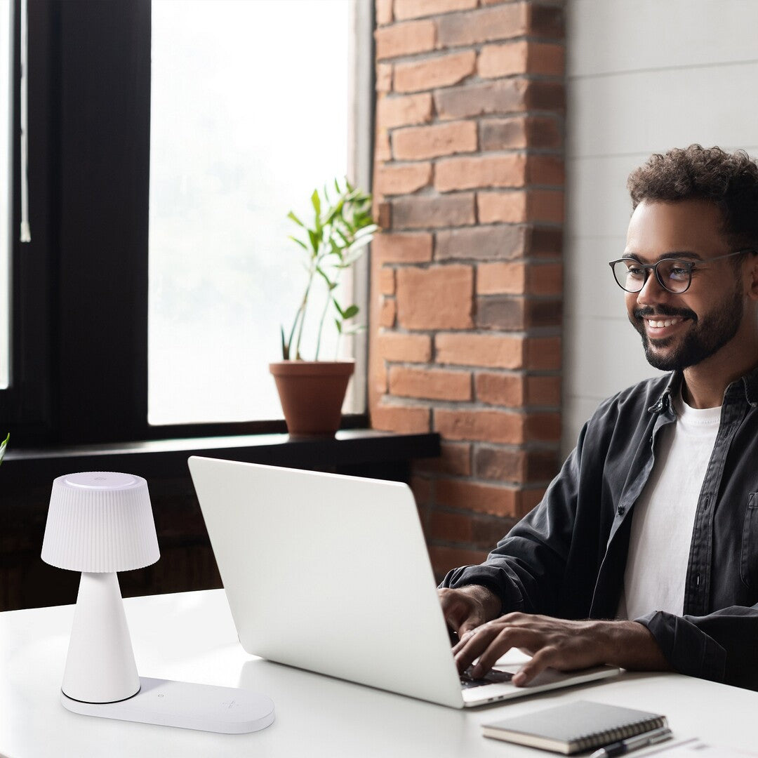 Veioza Zavier, alb, LED 5W, 220lm, 3000K, 4000K, 5000K, IP20, Rabalux, 74214