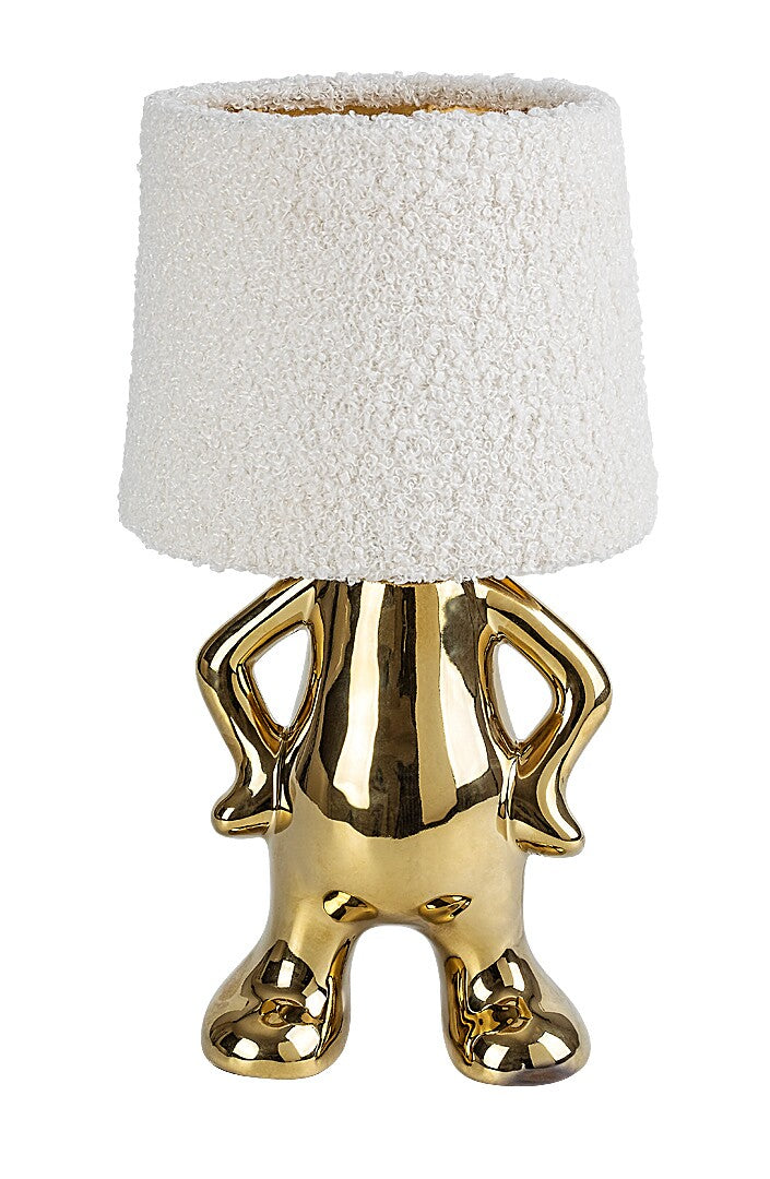 Veioza Smurfy, auriu+crem, 1xE14, D.15cm, Rabalux 74215