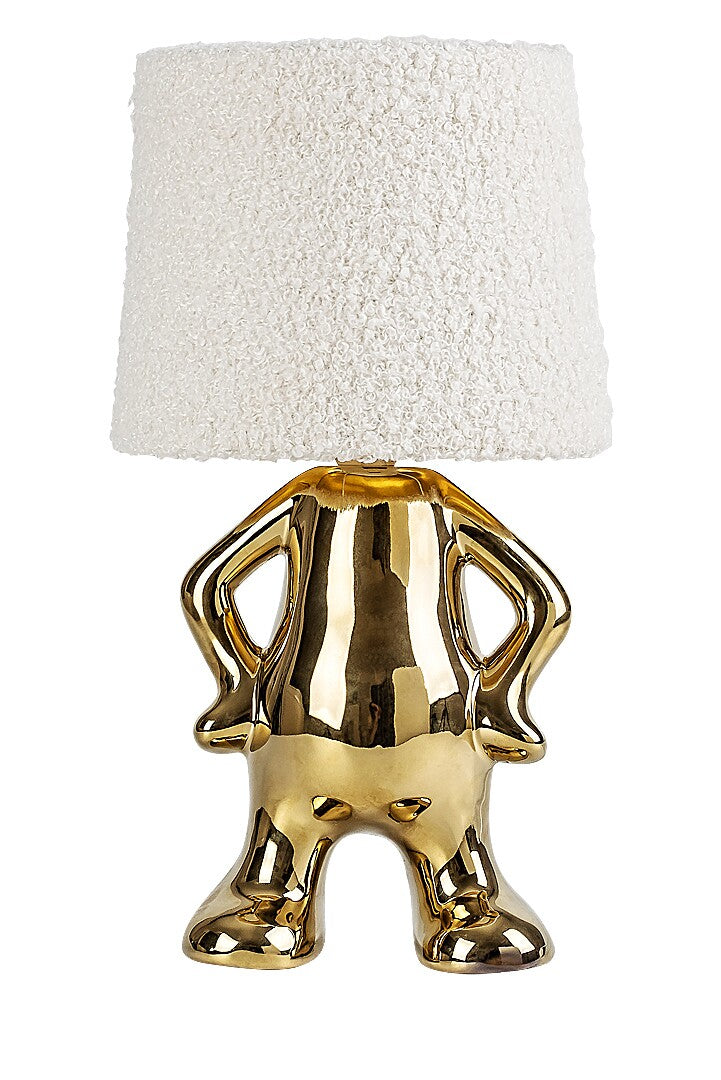 Veioza Smurfy, auriu+crem, 1xE14, D.15cm, Rabalux 74215