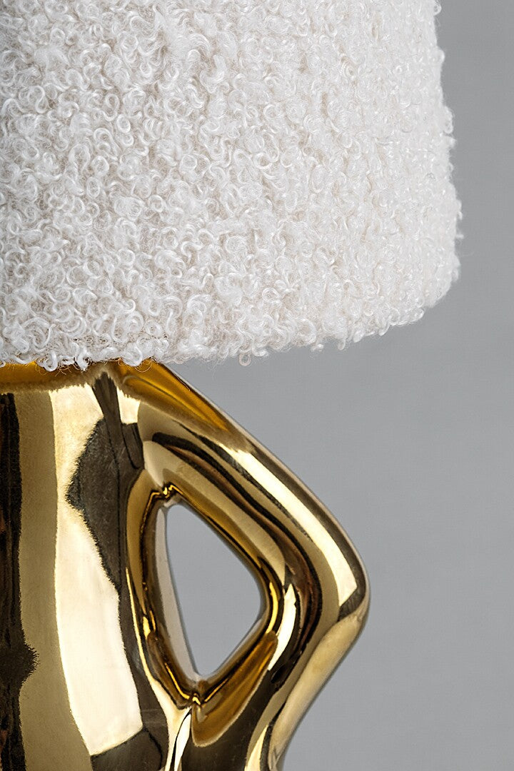 Veioza Smurfy, auriu+crem, 1xE14, D.15cm, Rabalux 74215