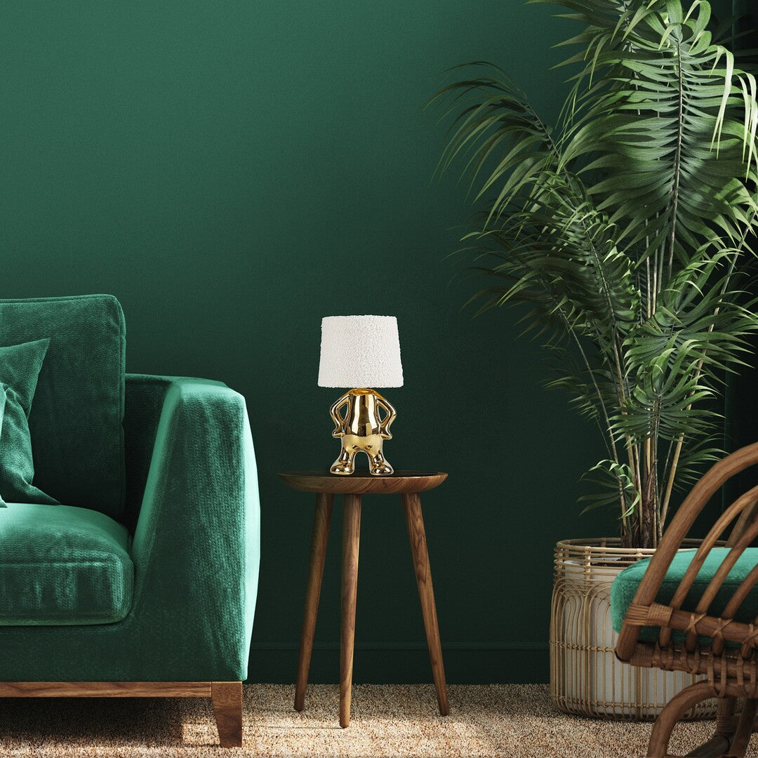 Veioza Smurfy, auriu+crem, 1xE14, D.15cm, Rabalux 74215