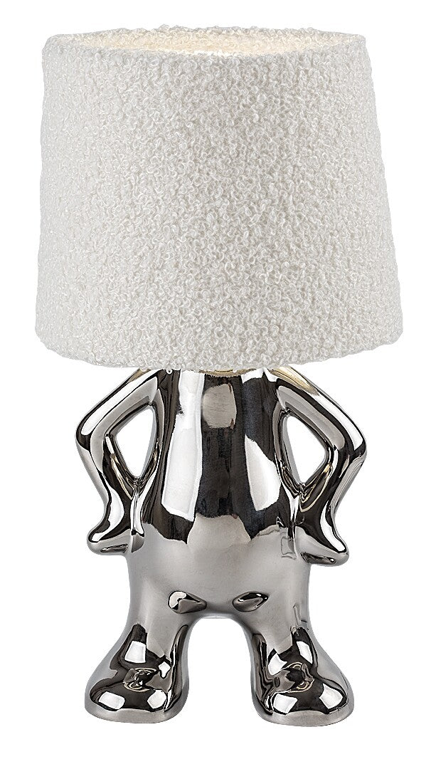 Veioza Smurfy, crom+crem, 1xE14, D.15cm, Rabalux 74216