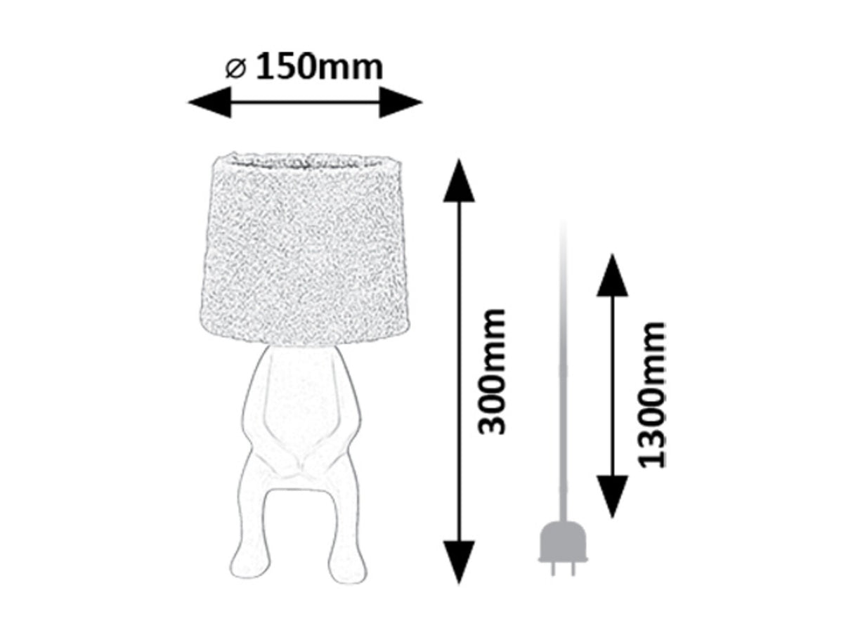 Veioza Smurfy, crem, 1xE14, D.15cm, Rabalux 74218