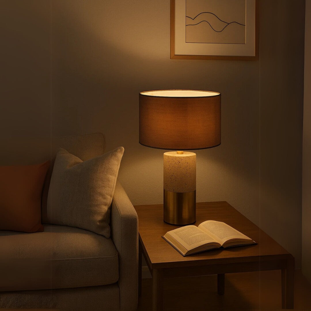 Veioza Yelda, 1xE27, cafeniu/auriu, Rabalux 74219