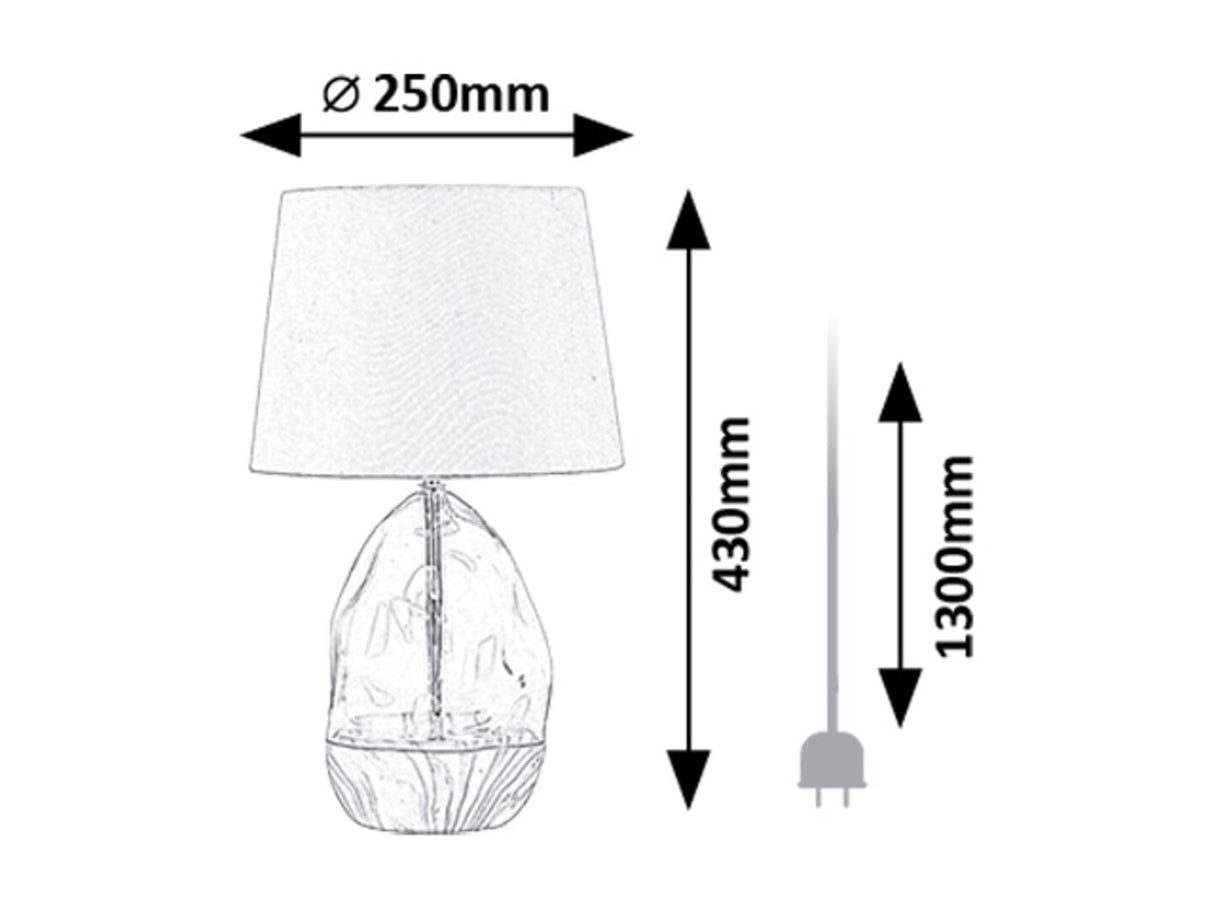 Veioza Apolonia, gri, 1 x E27, IP20, Rabalux, 74228