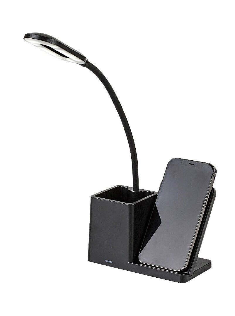 Veioza LED de birou Cerie, negru, 4W, 200lm, 3000, 4000, 6500K, IP20, Rabalux, 74232