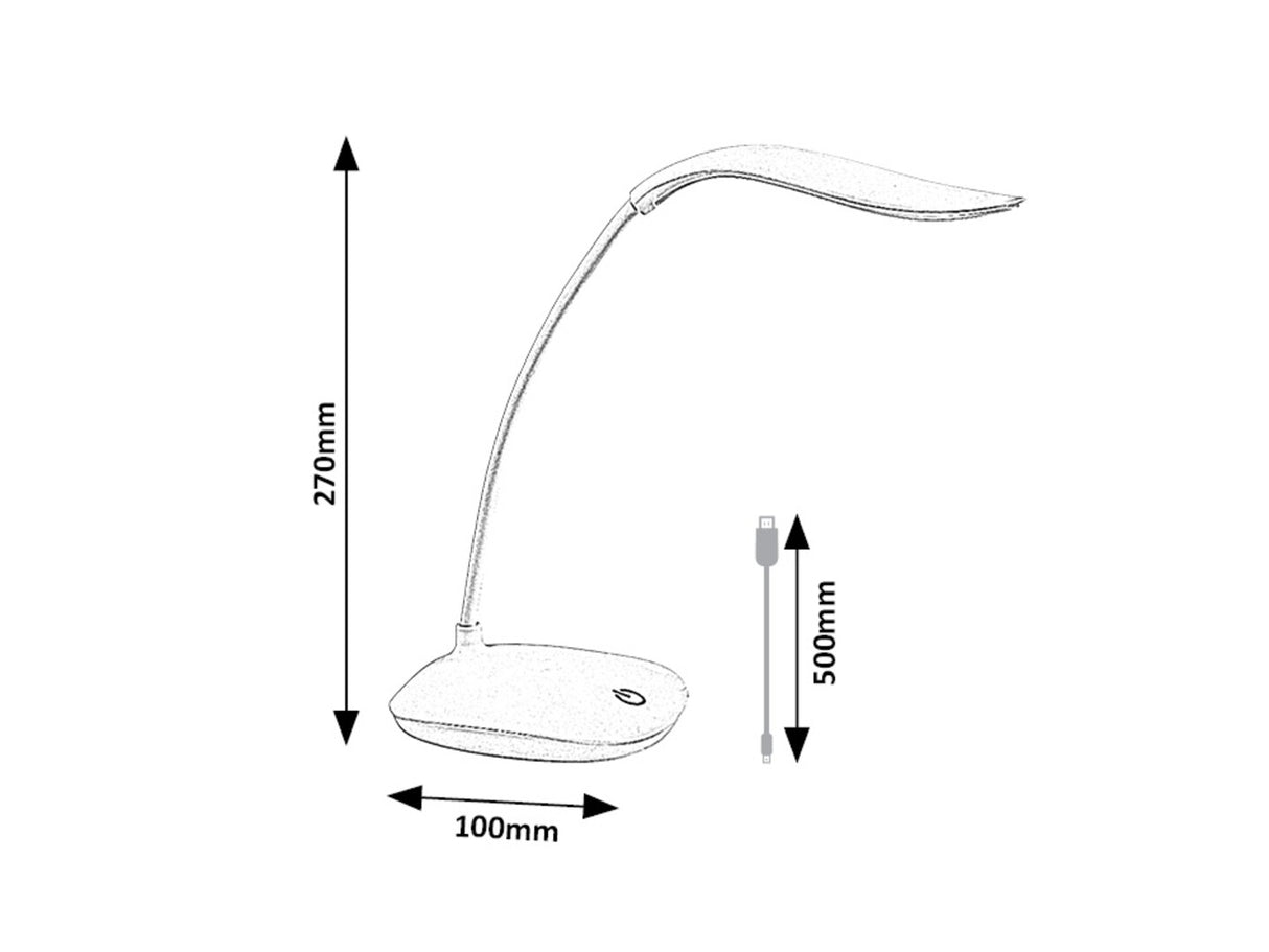 Veioaza LED birou Bedi, roz, 2W, 165lm, 4000K, IP20, Rabalux, 74236