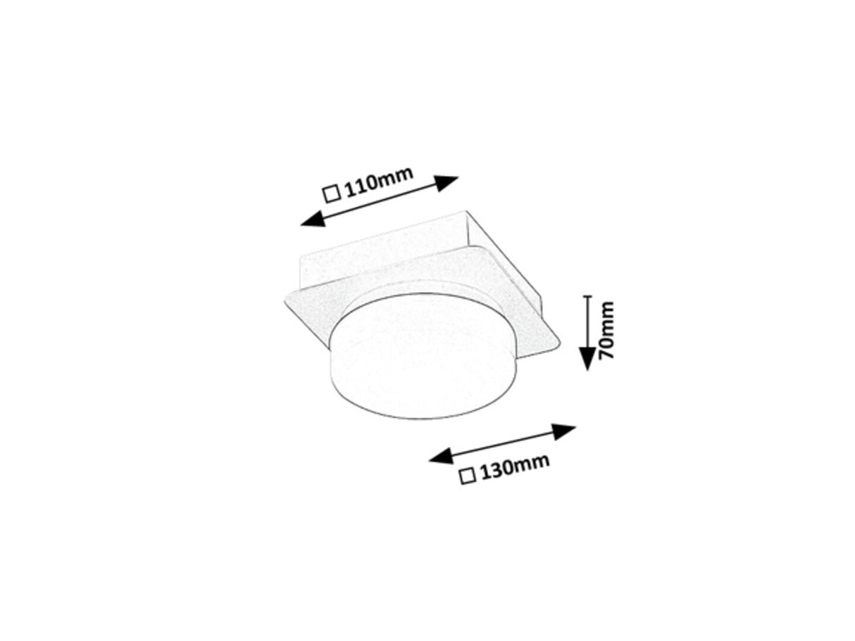 Lampa baie Attichus, negru mat, 670lm, LED 5W, 4000K, Rabalux 75001