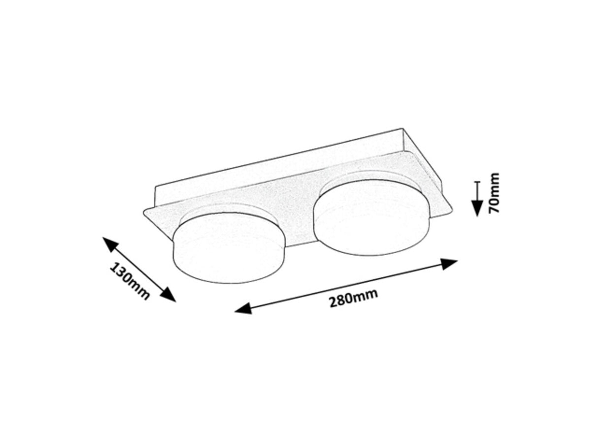 Lampa baie Attichus, negru mat, 1200lm, LED 11W, 4000K, Rabalux 75002