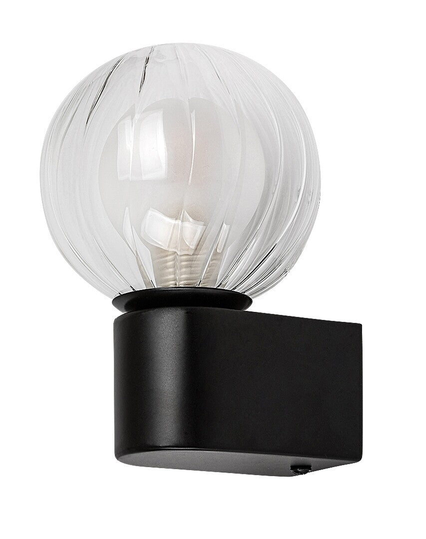 Aplica baie Colzar, negru mat, sticla, 1xG9, IP44, H.15 cm, Rabalux 75021